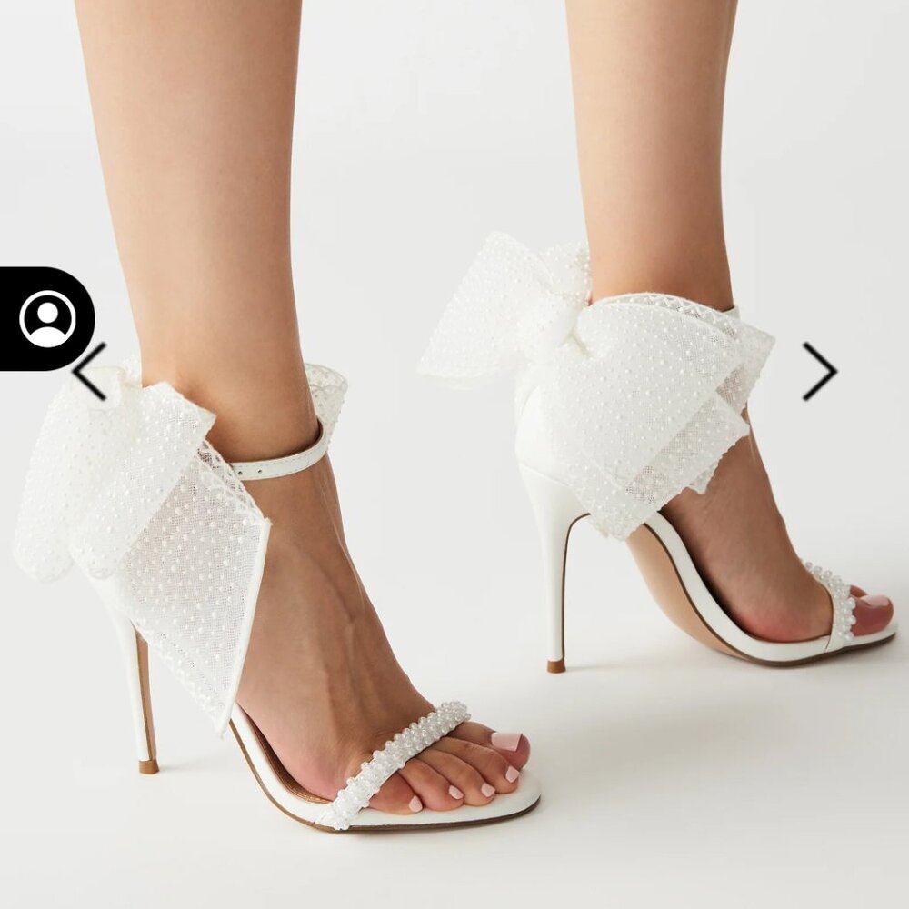 Steve Madden White Bow